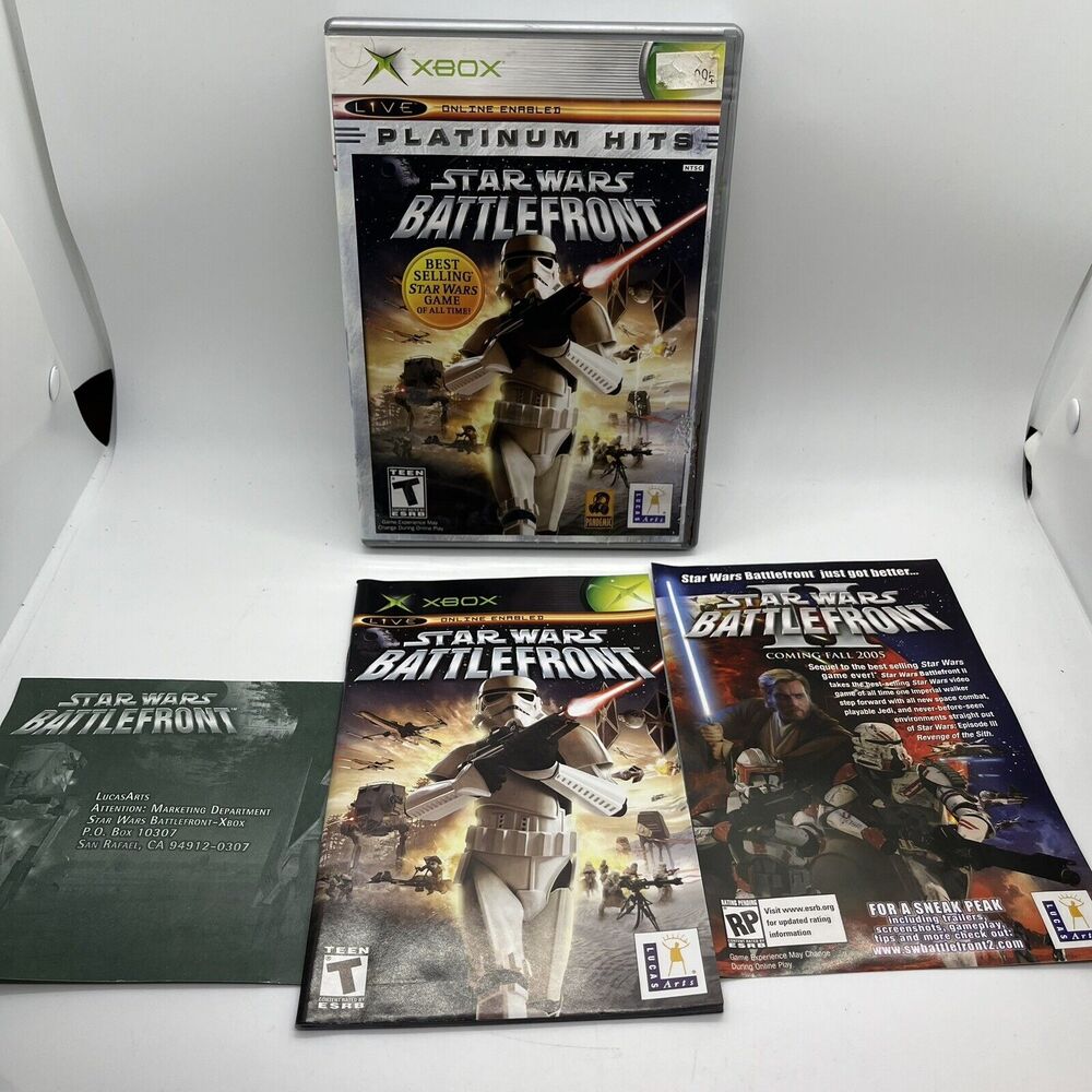 Star Wars: Battlefront (Microsoft Xbox, 2005) Platinum Hits Complete CIB Tested
